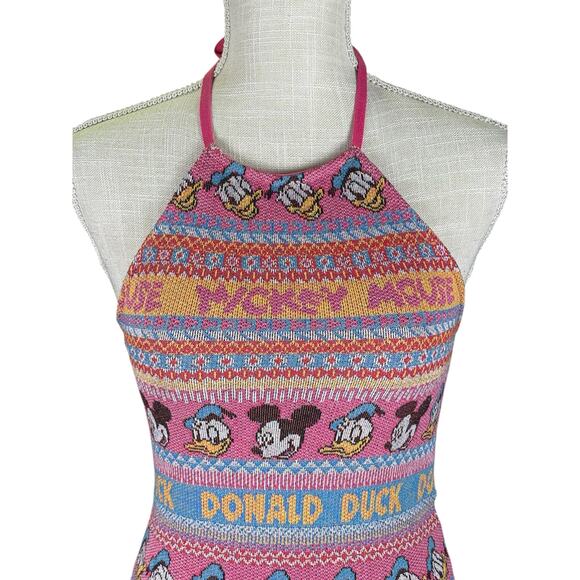 NWT Zara Disney Jacquard Bodycon Dress Women's Small Mickey Mouse Donald Duck - Picture 4 of 10